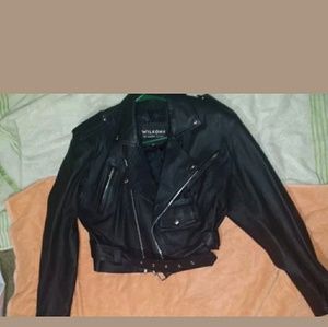 Womens leather motorcycle jacket